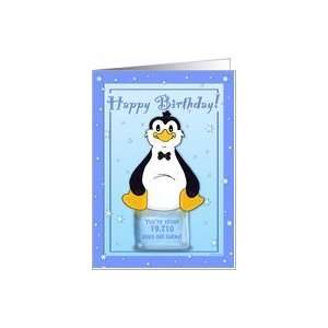   54th Birthday   Penguin on Ice Cool Birthday Facts Card Toys & Games