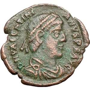   Ancient Roman Coin Labarum Chi Rho Christ Monogram 