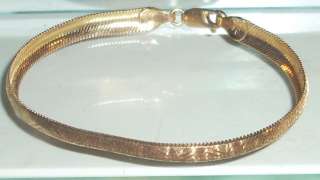 Vintage Estate 14K Gold Italian 7 Bracelet 6.55 g  