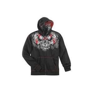  Icon Chieftain Zip Up Hoody   Large/Black Automotive