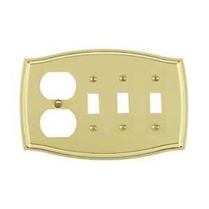 Baldwin 4783030CD Colonial Switch/Outlet Plate Switch Plate   Polished 