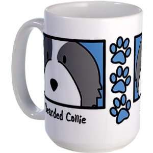  Anime Bearded Collie Pets Large Mug by  
