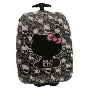  Sanrio Hello Kitty Rolling Luggage Suitcase Black/white 