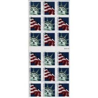 Lady Liberty and U.S. Flag ATM Sheet of 18 x Forever US Postage Stamps