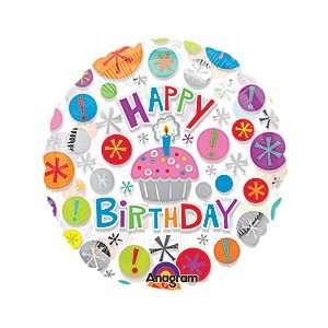  Happy Birthday Cupcake Foil Balloon 18 Toys & Games