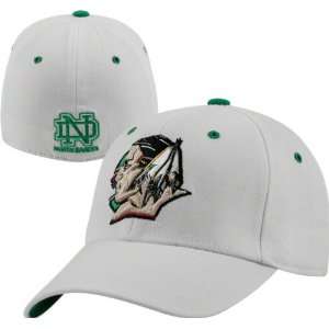 North Dakota Fighting Sioux White Logo Top of the World Flex Fit Hat 
