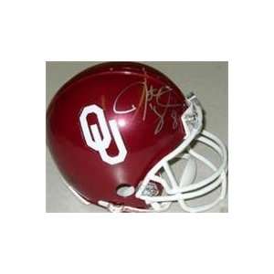  Nate Hybl autographed Football Mini Helmet (Oklahoma 