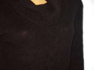 NEW Victorias Secret Black Cowlneck Sweater Mini Dress sz Small 