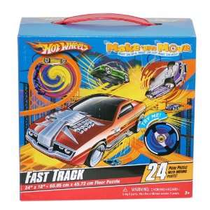  Hot Wheels Make em Move Fast Track Floor Puzzle with 