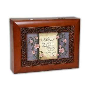Cottage Garden Music and Jewelry Box For Aunt Plays Wonderful World