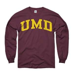  Minnesota Duluth Bulldogs Maroon Arch Long Sleeve T Shirt 