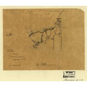  1864 Civil War map Atlanta Campaign Decatur, GA