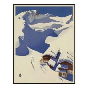 Austria Ski lodge in the Alps Print 