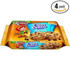 Keebler Original Chips Deluxe Cookies, 14.2000 count (Pack of 4 