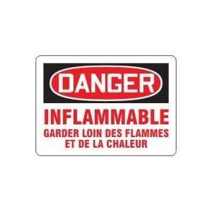 DANGER INFLAMMABLE GARDER LOIN DES FLAMMES ET DE LA CHALEUR (FRENCH 