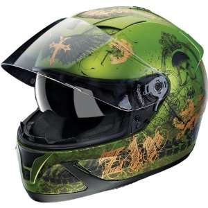  Z1R Jackal Helmet , Color Green, Size Sm, Style Pandora 