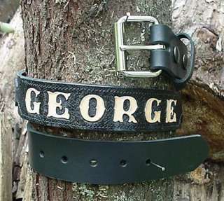 CUSTOM TOOLED TOPGRAIN LEATHER NAME BELT  YOUR SIZE  