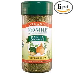 Frontier Seasoning Blends Salt free Simply Organic Pasta Sprinkle, 1.2 