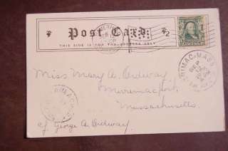   used yes era postmarked 1905 undivided back card size standard 3 5 x