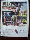 1946 Gulf Gas Gulfpride Motor Oil Underhill Golf Art Ad