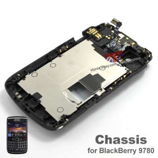OEM BLACKBERRY BOLD 9780 BLACK MID HOUSING CHASSIS PLATE+ANTENNA+PCB 
