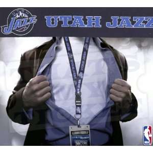   Jazz NBA Lanyard Key Chain and Ticket Holder   Team Name Light Blue