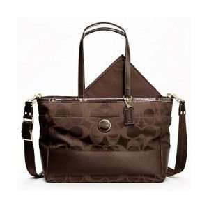 COACH SIGNATURE BROWN MULTI FUNCTION Diaper TOTE BAG F18033 NEW WITH 