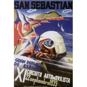   San Sebastian/XI Automovilista 1935 Auto Race Poster