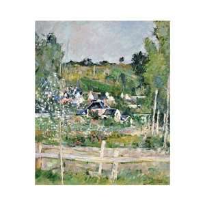  A View of Auvers Sur Oise; The Fence by Paul Cezanne . Art 