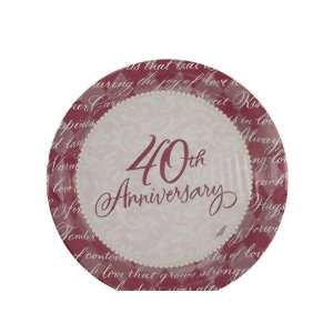  Ruby Wishes 40th Anniversary 8 Count 6 3/4 Inch Round 