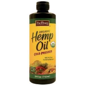 Nutiva Non GMO Organic Hemp Oil, Cold Pressed 24 fl. oz 