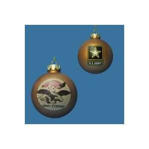 U.S. Army Gold Star Logo Glass Ball Christmas Ornament 3 