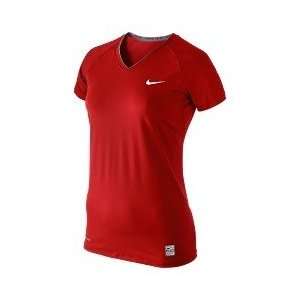  Nike Pro Womens Hyper Cool V Neck Running T  Shirt Size M 