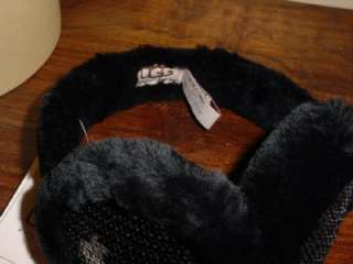 NEW UGG Australia 100% Authentic Sequin Sparkles Earmuffs Black In Box 