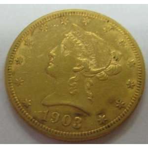  1903 Eagle Liberty $10.00 Gold Coin   NFL Photomints and Coins 