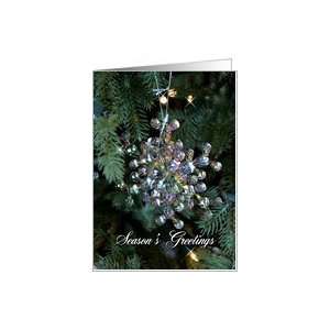  Seasons Greetings Ornament, Sparkling Ornament on a tree 