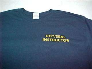 UDT/SEAL INSTRUCTOR NSWC BUD/S INSTRUCTOR NAVY BLUE SHIRT SZXX  LARGE 
