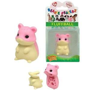 TY Beanie Eraserz   Fluffball the Guinea Pig Toys & Games