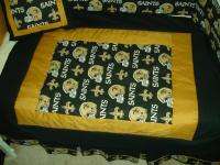   Nursery Crib Bedding Set made w/ New Orleans Saints NFL fabric NEW