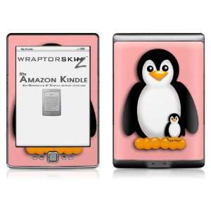  Penguins on Pink Skin (fits  Kindle 4   6 display 