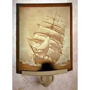 Full Sail   Porcelain Curved Lithophane Night Light