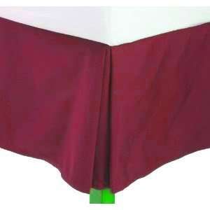  Twin Size Solid Bed Skirt With 14 Drop. Cherry