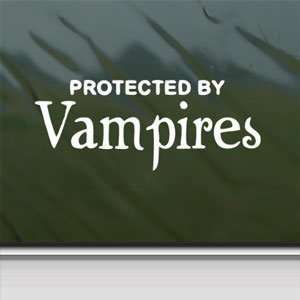  Protected By Vampires White Sticker Twilight Edward Cullen 