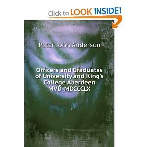   College Aberdeen MVD MDCCCLX Peter John Anderson  Books