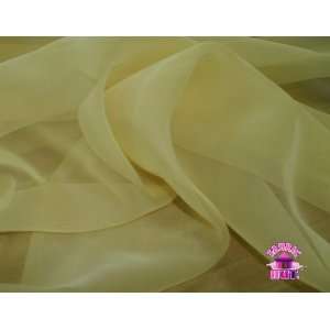   Yellow Polyester Chiffon Fabric By The Yard Arts, Crafts & Sewing