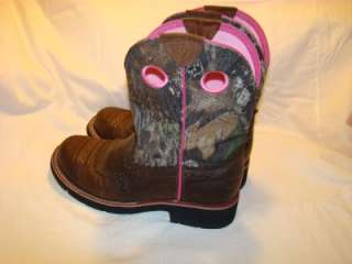 Womens 8.5 B cowboy Boots Ariat Fatbaby camo mossy oak FR S/H $.99 NO 