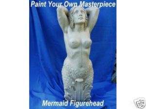 NAUTICAL MERMAID FIGUREHEAD U PAINT CRAFTS HOME DECOR  