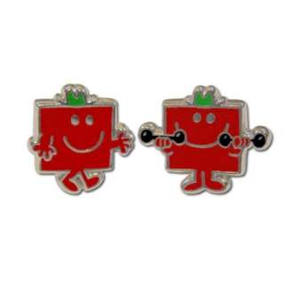 NEW MR MEN MR STRONG CUFFLINKS RETRO VINTAGE NOVELTY  