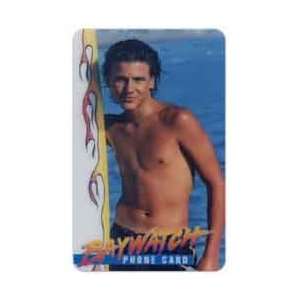   Phone Card 3m Baywatch Male Actor (No Shirt) Posing With Surfboard