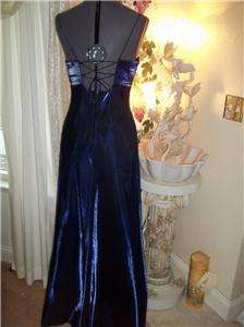 KIKI JUNIORS LONG FORMAL ROYAL BLUE PROM/PAGENT DRESS GOWN L/XL 11/13 